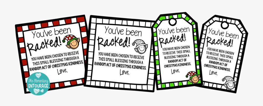 Random Cliparts - Random Acts Of Christmas Kindness Tags, Transparent Clipart
