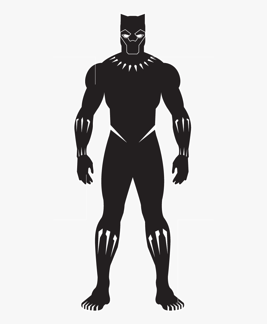 Superhero Black Panther Silhouette, Transparent Clipart