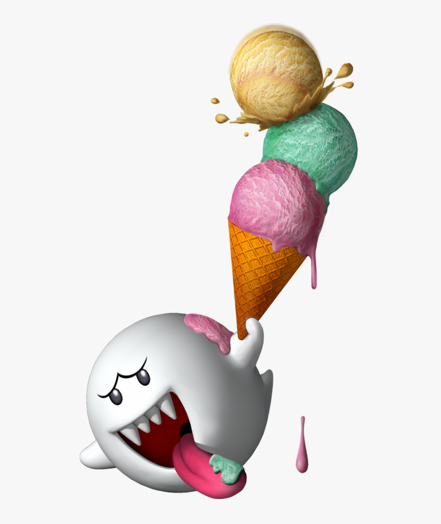 Most Boos Spend There Time Haunting Random Toads And - Mario Party Ice Cream, Transparent Clipart