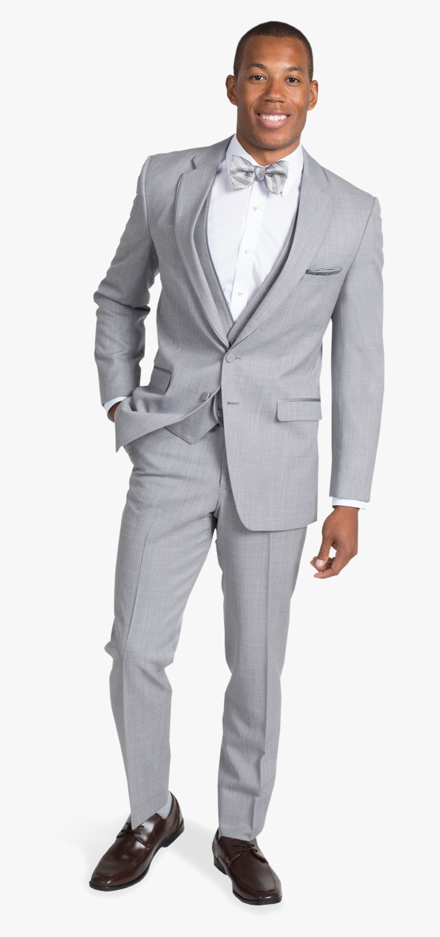 Online Suit & Tuxedo Rental - Man In Grey Suit, Transparent Clipart