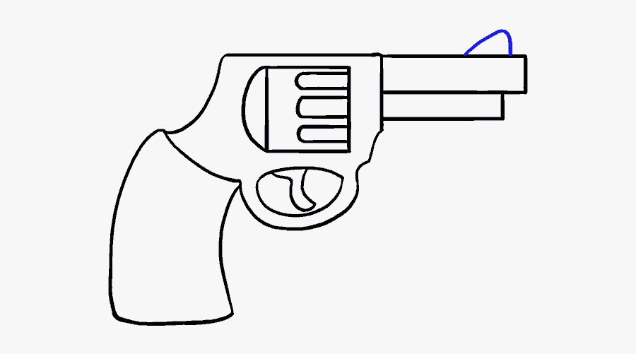 Pistol Clipart Colt - Gun Easy To Draw, Transparent Clipart