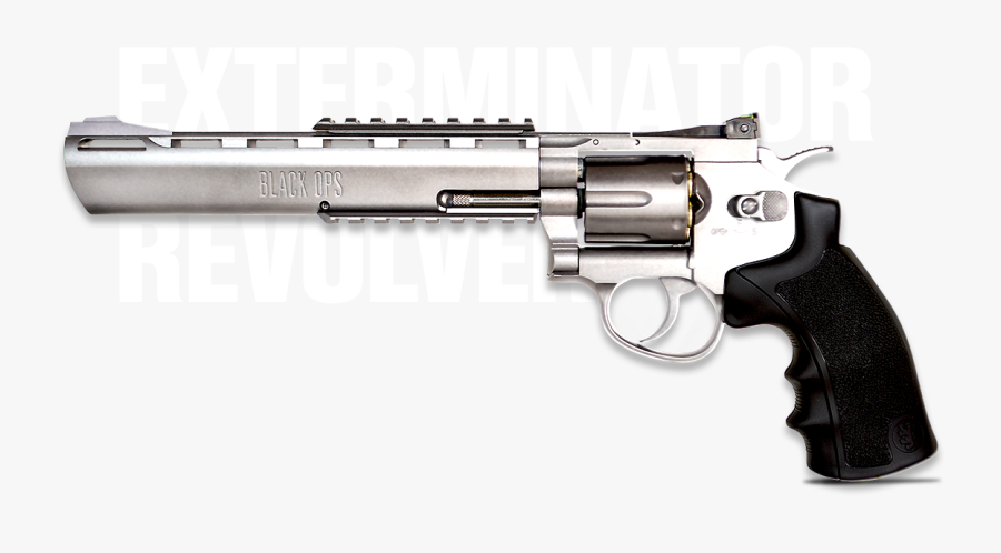 Clip Art Bb Gun Clipart - Chrome Revolver, Transparent Clipart