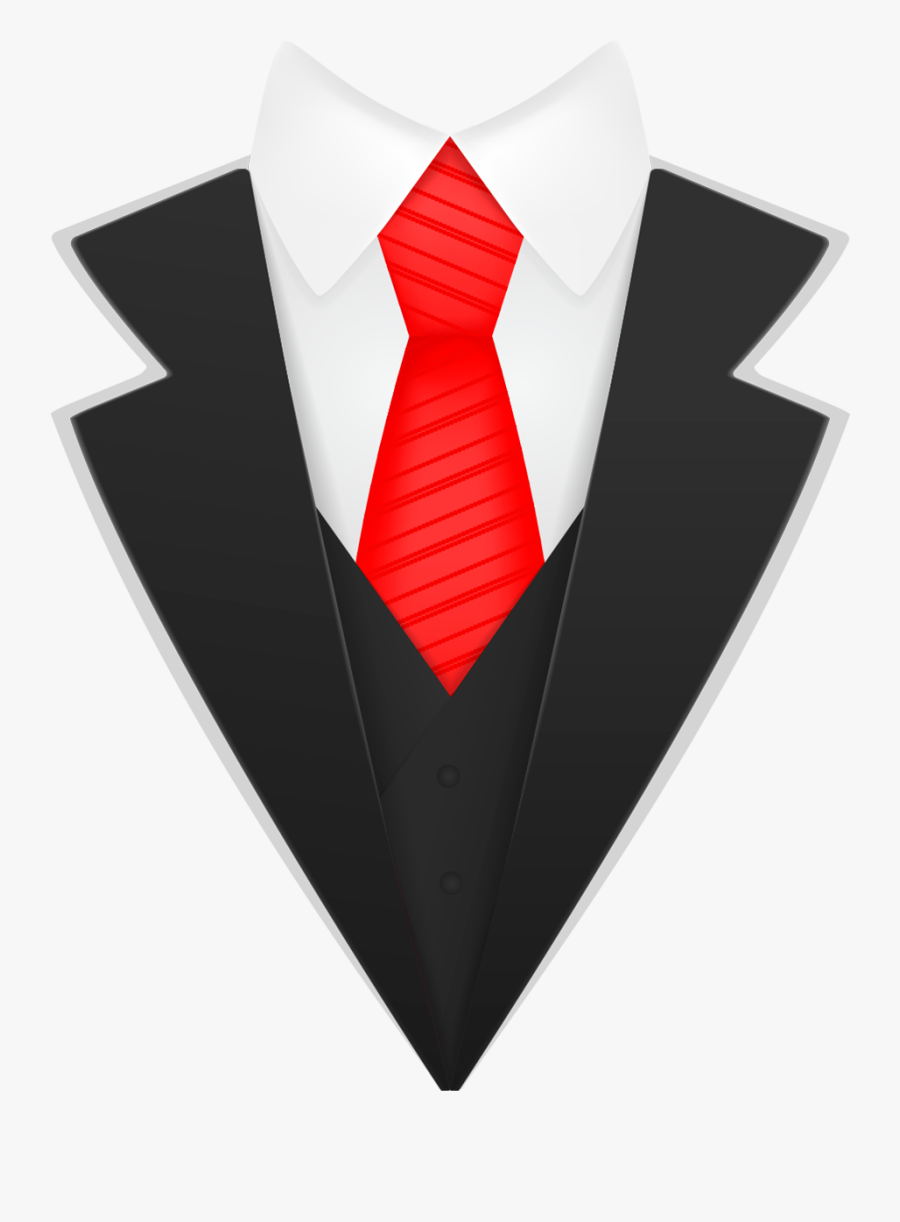 Red Tie Suit Png - Suit Red Tie Png, Transparent Clipart