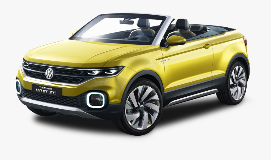 Volkswagen T Cross Breeze Yellow Car Png Image, Transparent Clipart