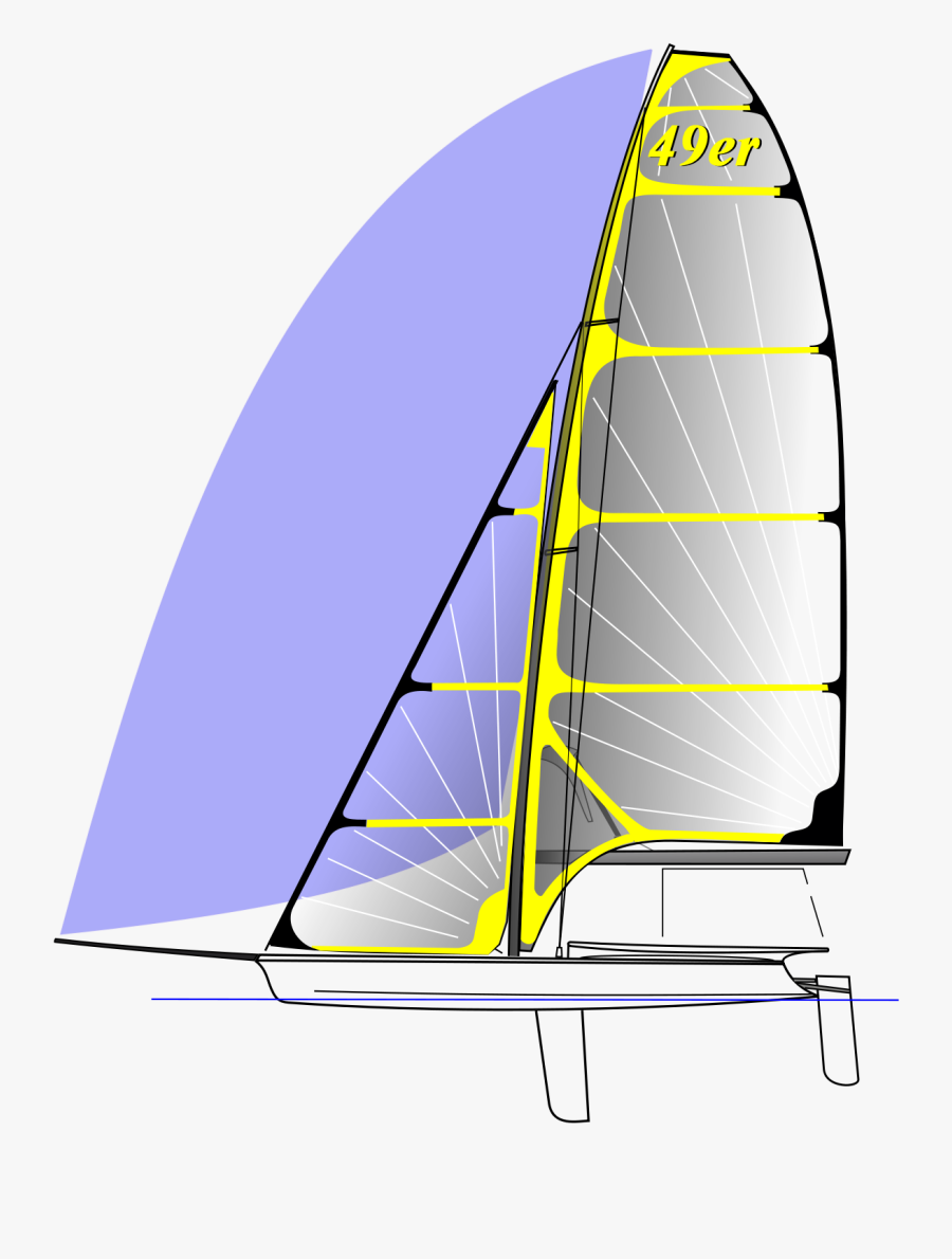 Clip Art Er Dinghy Wikipedia - 49er, Transparent Clipart
