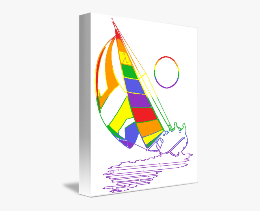 Clipart Rainbow Sailboat - Sail, Transparent Clipart