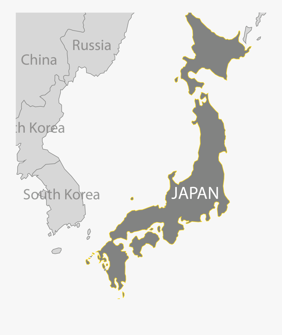 Japan Map - Japan Map Grey, Transparent Clipart