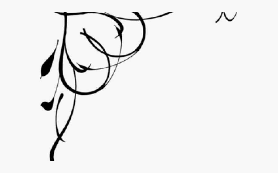 Vine Clipart Corner - Border Design Blue And Pink, Transparent Clipart