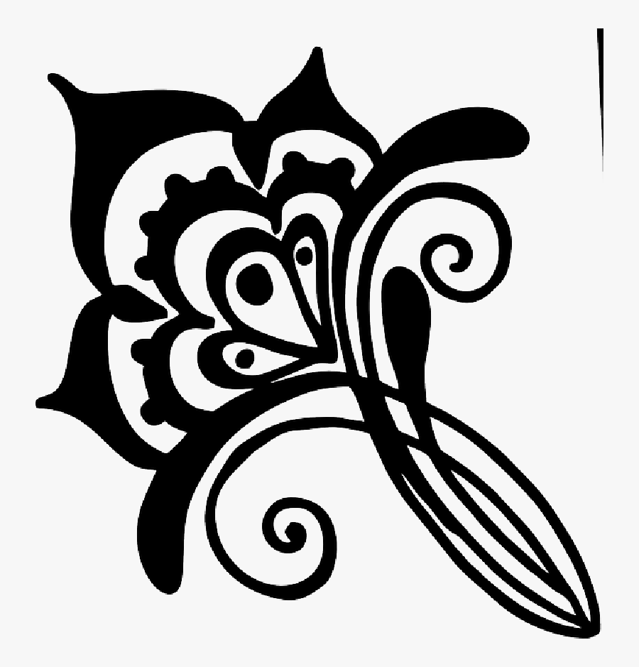 Vines Clipart Swirl - Vector Mehndi Designs Png, Transparent Clipart