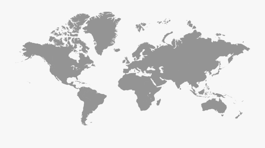 World Map Free Png Image - World Map Grey Png, Transparent Clipart