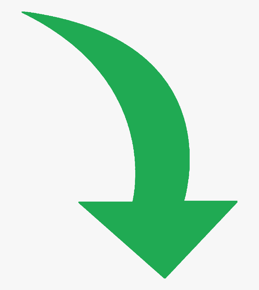 Services Green Curved Arrow Png - Green Curved Arrow Icon, Transparent Clipart