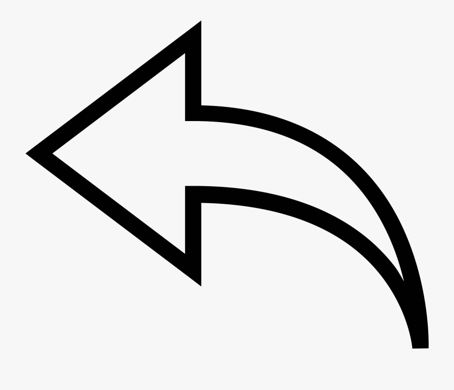 Arrow Transparent Curved Line - White Left Arrow Png, Transparent Clipart