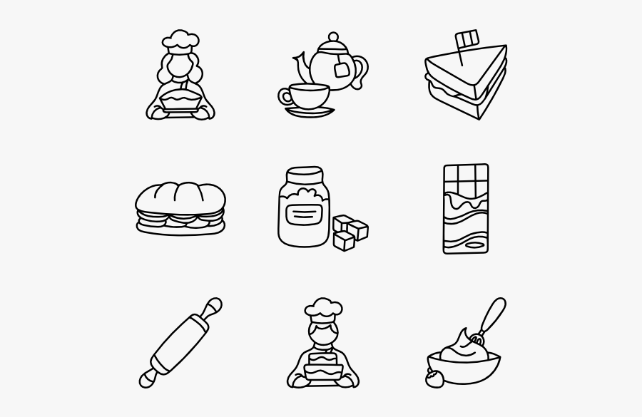Bakery - Laundry Icons, Transparent Clipart