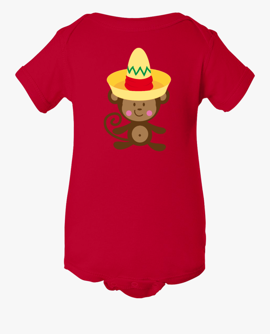 Cinco De Mayo Monkey Infant Creeper Has Big Yellow - Naruto Baby Grow, Transparent Clipart
