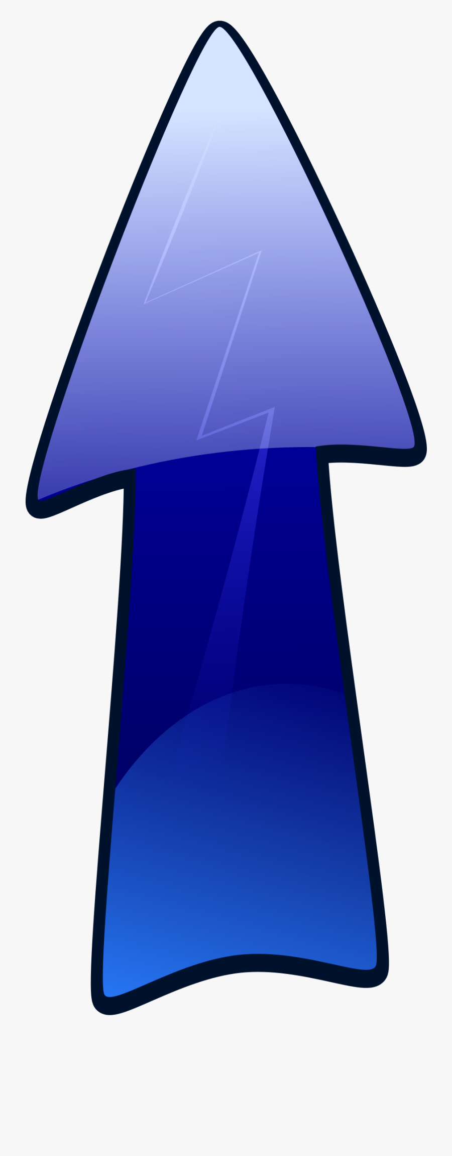 Long Arrow Up, Transparent Clipart