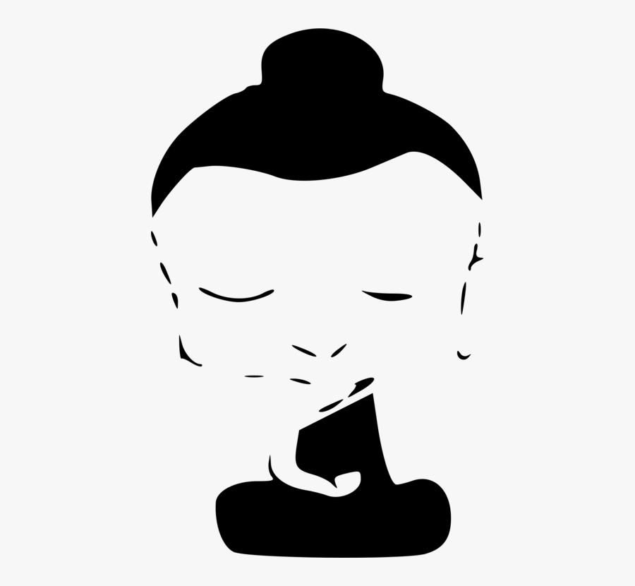 Monochrome - Buddha Png Black And White Imgea, Transparent Clipart