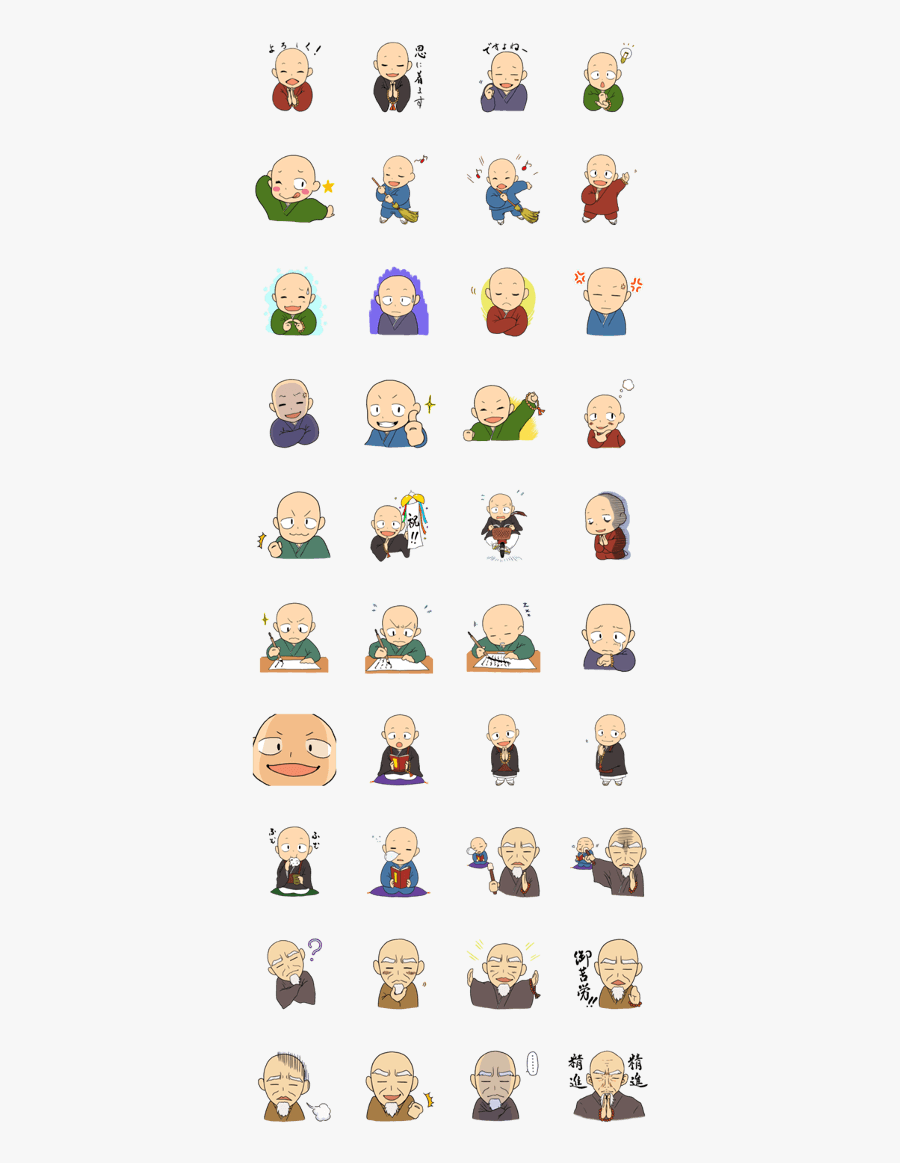 Buddhist Monk Sticker Second Edition - Stickers Toy Story Whatsapp, Transparent Clipart