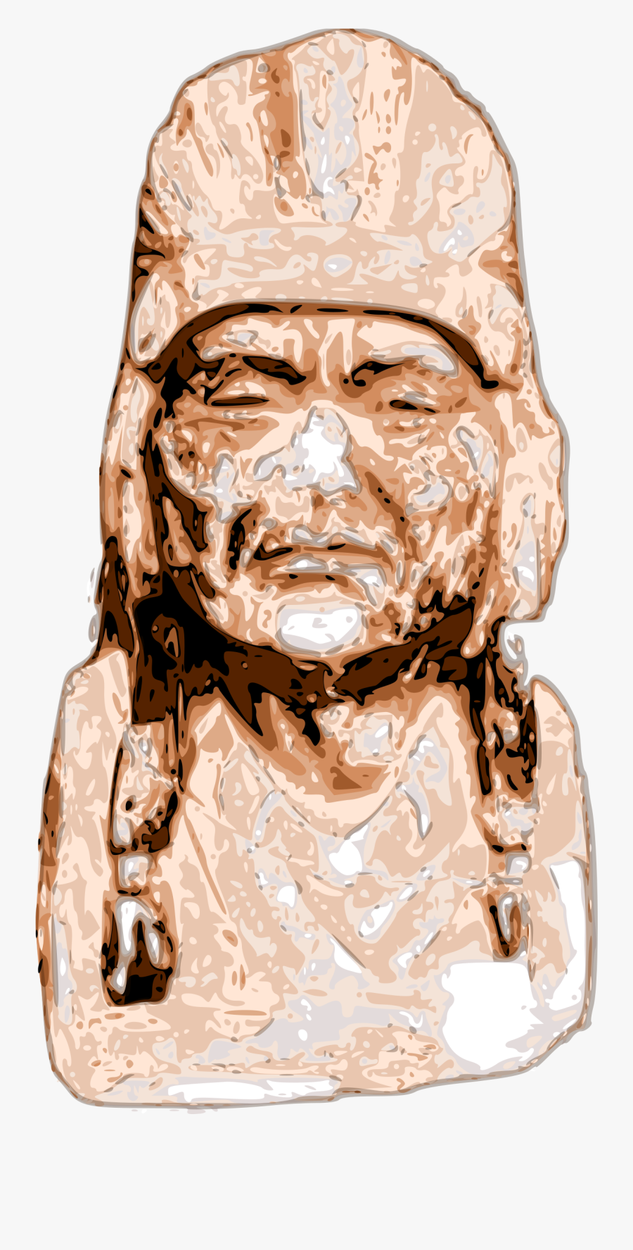 Transparent Indian Warrior Head Clipart - Illustration, Transparent Clipart