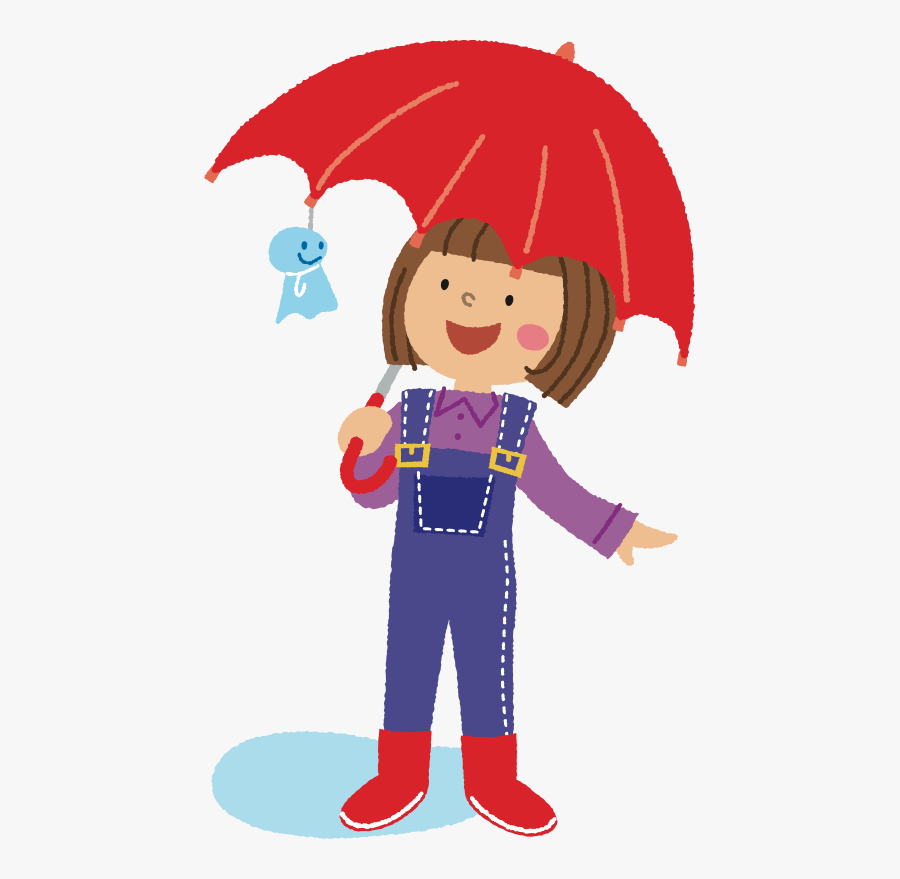 Teru Teru Bōzu - Girl With Umbrella Clipart, Transparent Clipart