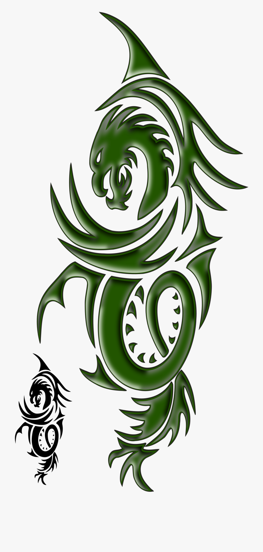 Dragon Tattoo - Hand Green Tattoo Png, Transparent Clipart