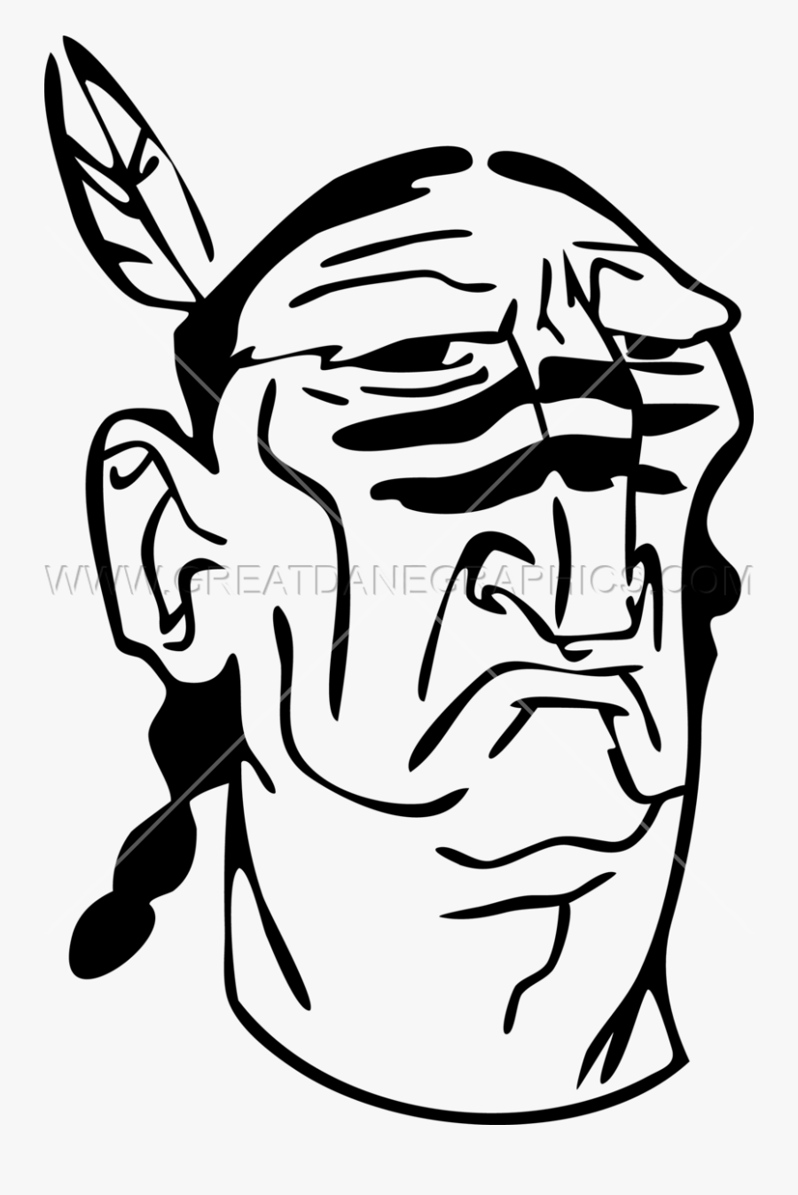 Head Production Ready Artwork For T Shirt, Transparent Clipart