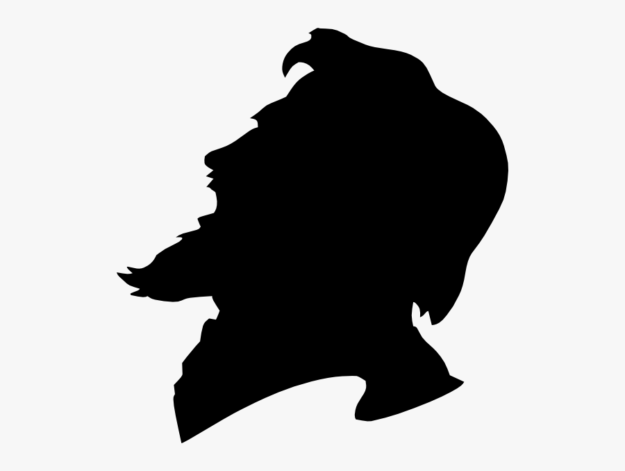 Male Side Profile Silhouette, Transparent Clipart