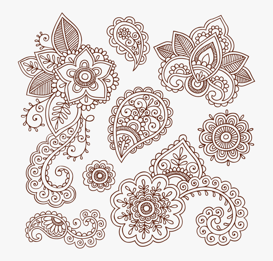 Tattoo Paisley Material Ham Pattern Henna Vector - Tattoo Mandala, Transparent Clipart