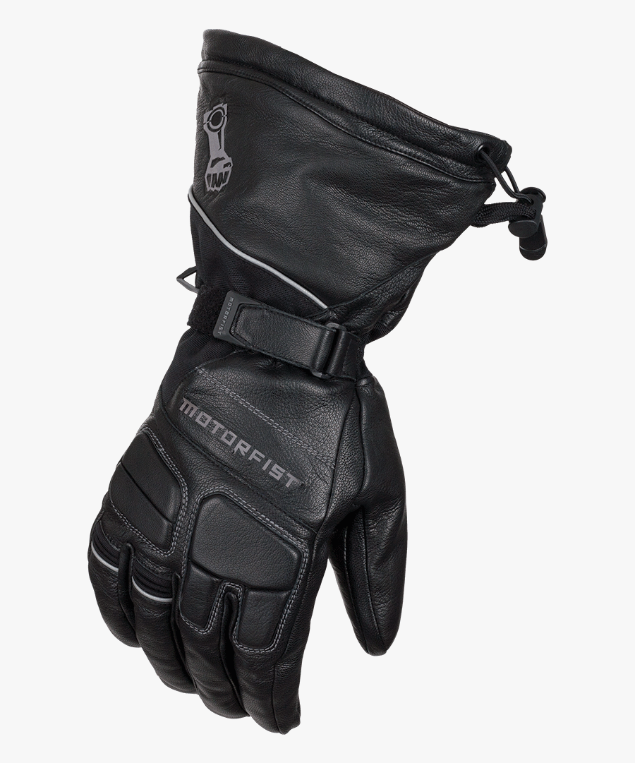Motorfist Subzero Glove Black - Leather, Transparent Clipart