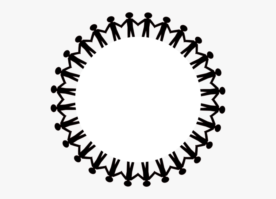Clipart Circle Borders - Clipart Silhouette Holding Hands, Transparent Clipart