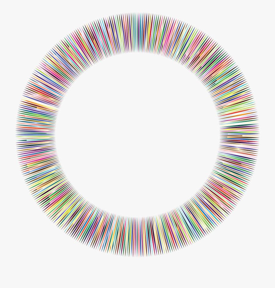 Free Clipart Of A Round Frame Made Of Colorful Lines - Clip Art, Transparent Clipart