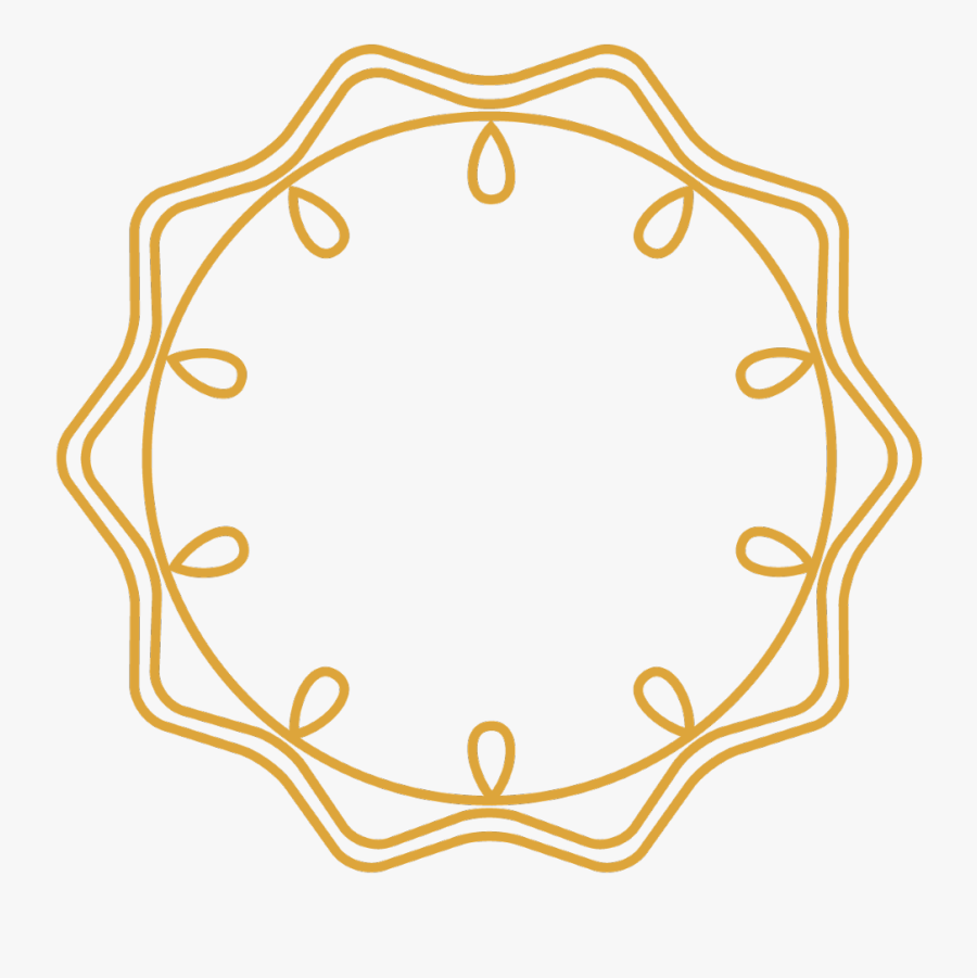 Gold Wreath Frame Border Circle Round Swirls Decor - Circle, Transparent Clipart