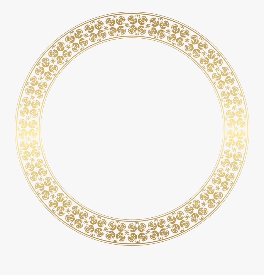 Picture Gold Frame Transparent Border Round Clipart, Transparent Clipart