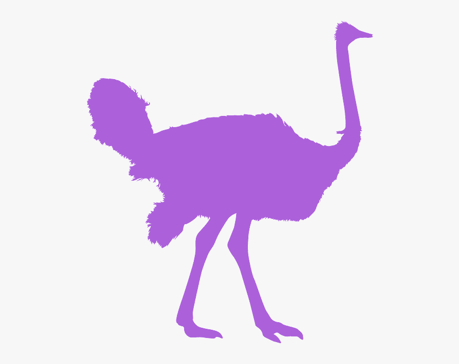 Silhouette Ostrich Vector, Transparent Clipart