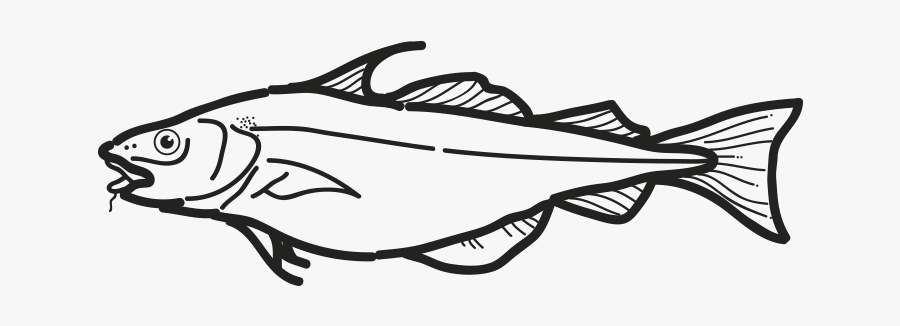 Haddock Clipart Black And White, Transparent Clipart