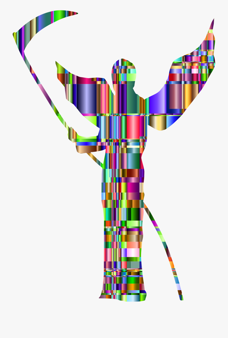 Checkered Chromatic Grim Reaper Clip Arts - Death, Transparent Clipart