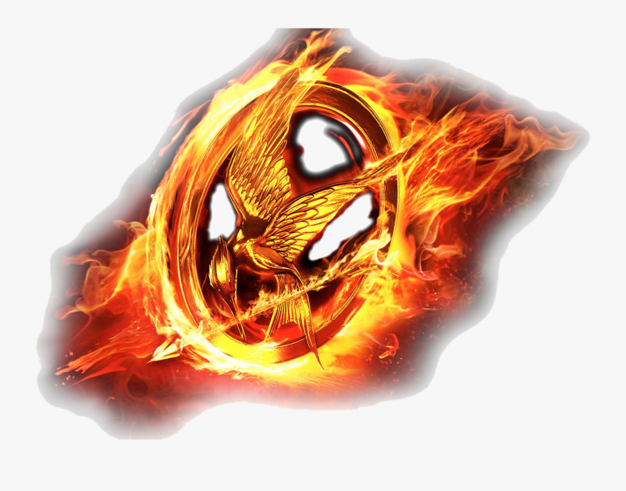 Peeta Mellark Katniss Everdeen Finnick Odair Caesar - Hunger Games Symbol On Fire, Transparent Clipart