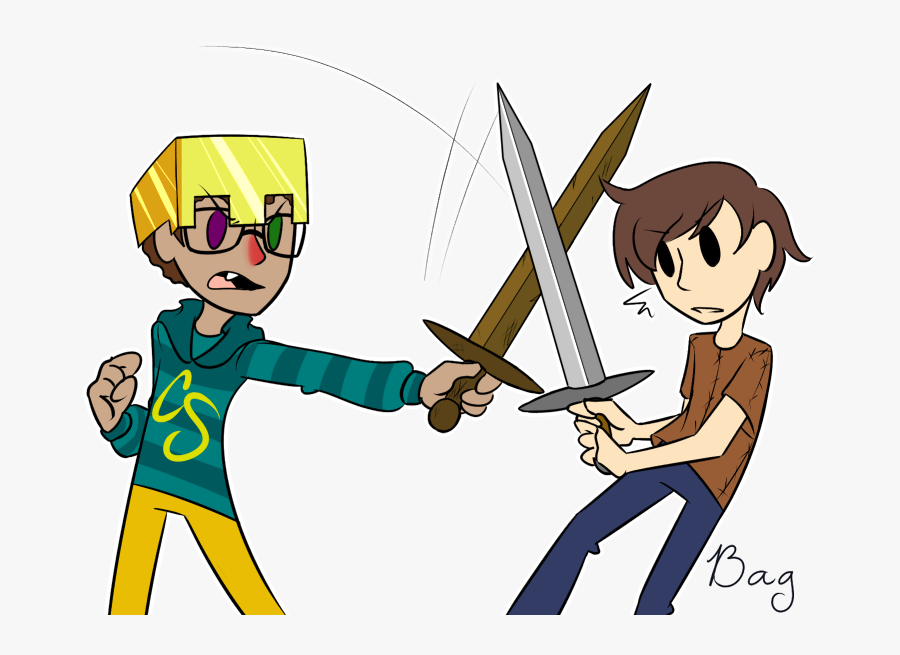 Minecraft Hunger Games By Clovertoon - 2 Kişi Fotoğraf Minecraft, Transparent Clipart