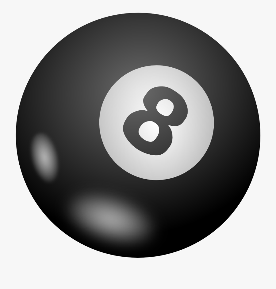 Free Vector Eight Ball Clip Art - Blackball (pool), Transparent Clipart