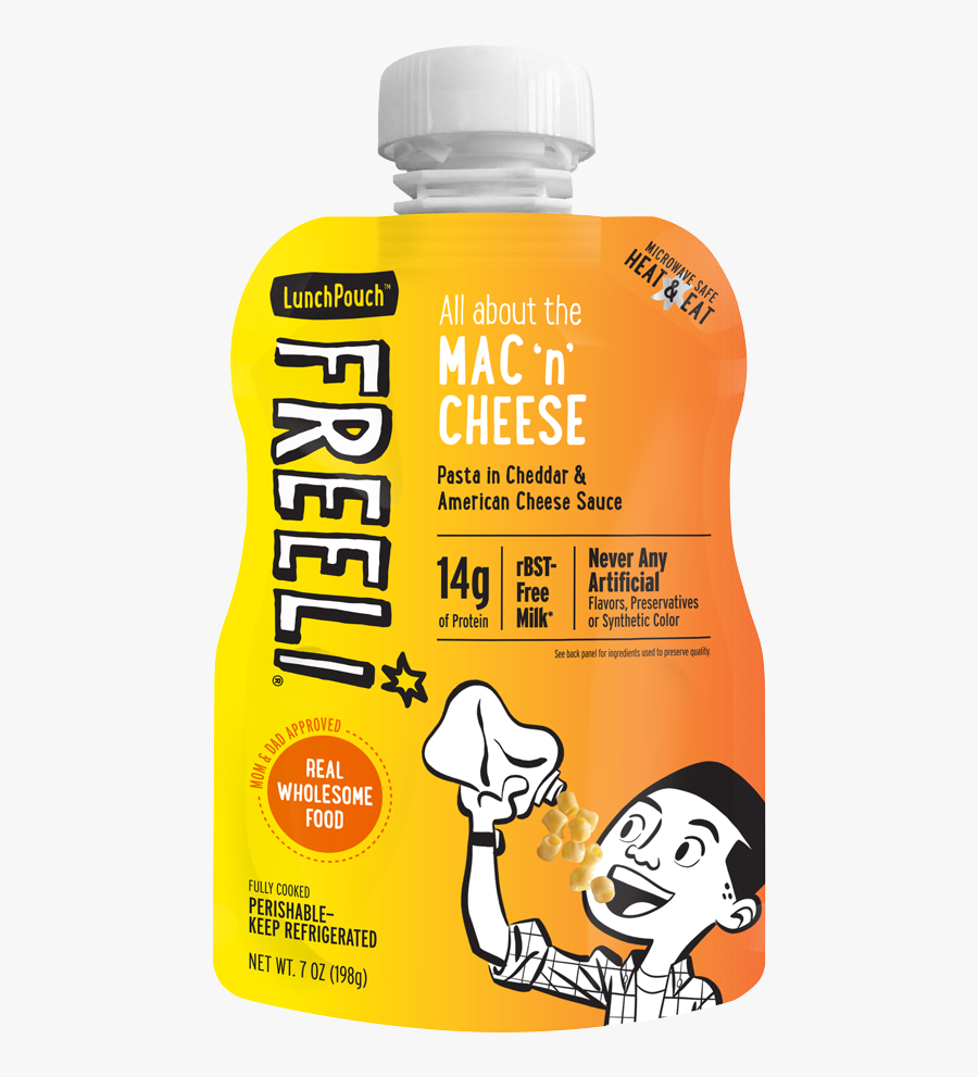 Freeli Macncheese Front Copy Square - Freeli Lunchpouch, Transparent Clipart