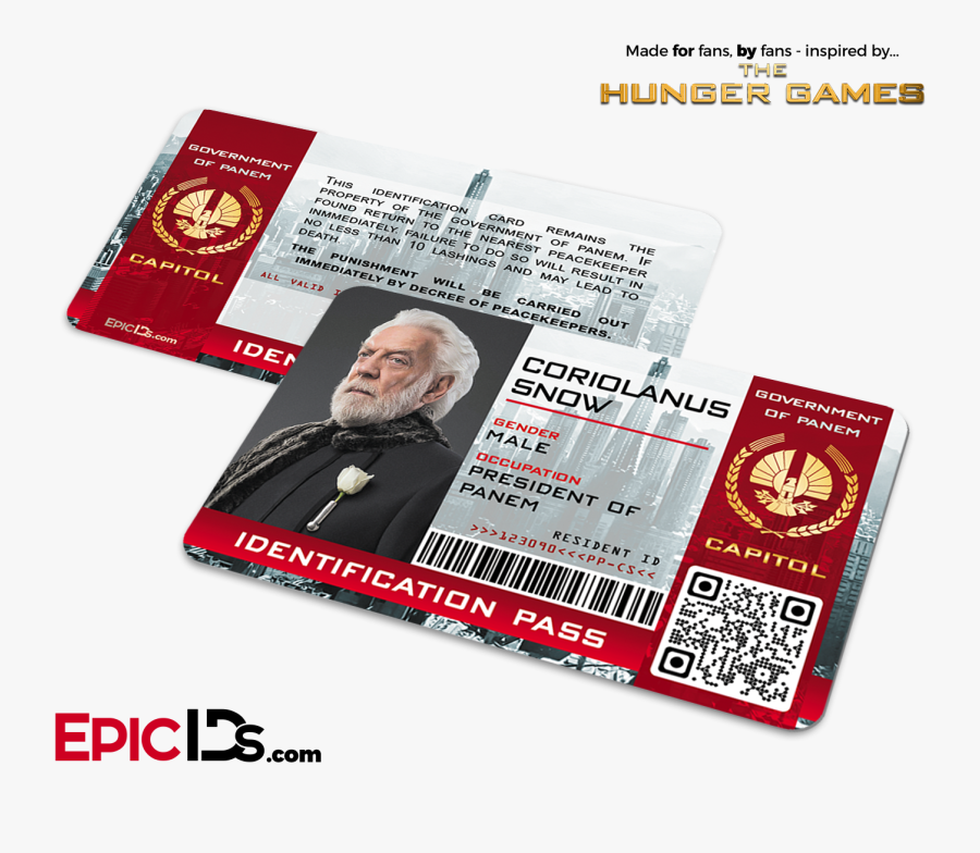 Clip Art The Hunger Games Inspired - Harry Potter Hogwarts Student Id, Transparent Clipart