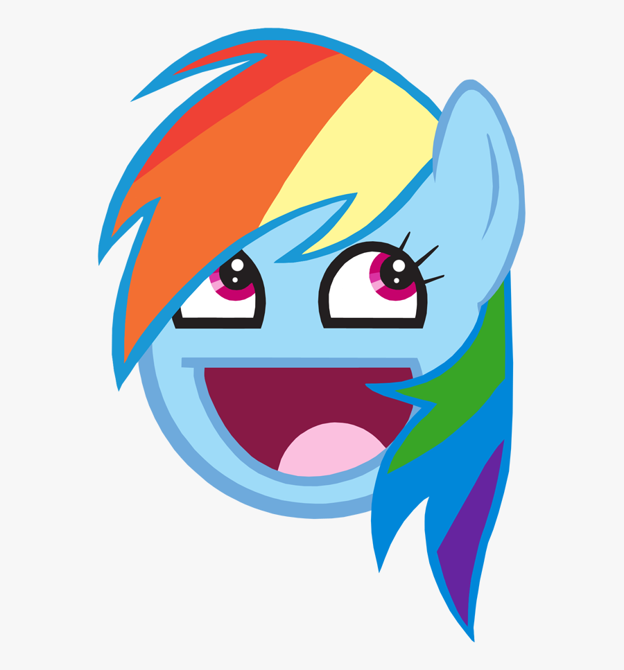 Awesome Face / Epic Smiley - Little Pony Friendship Is Magic, Transparent Clipart