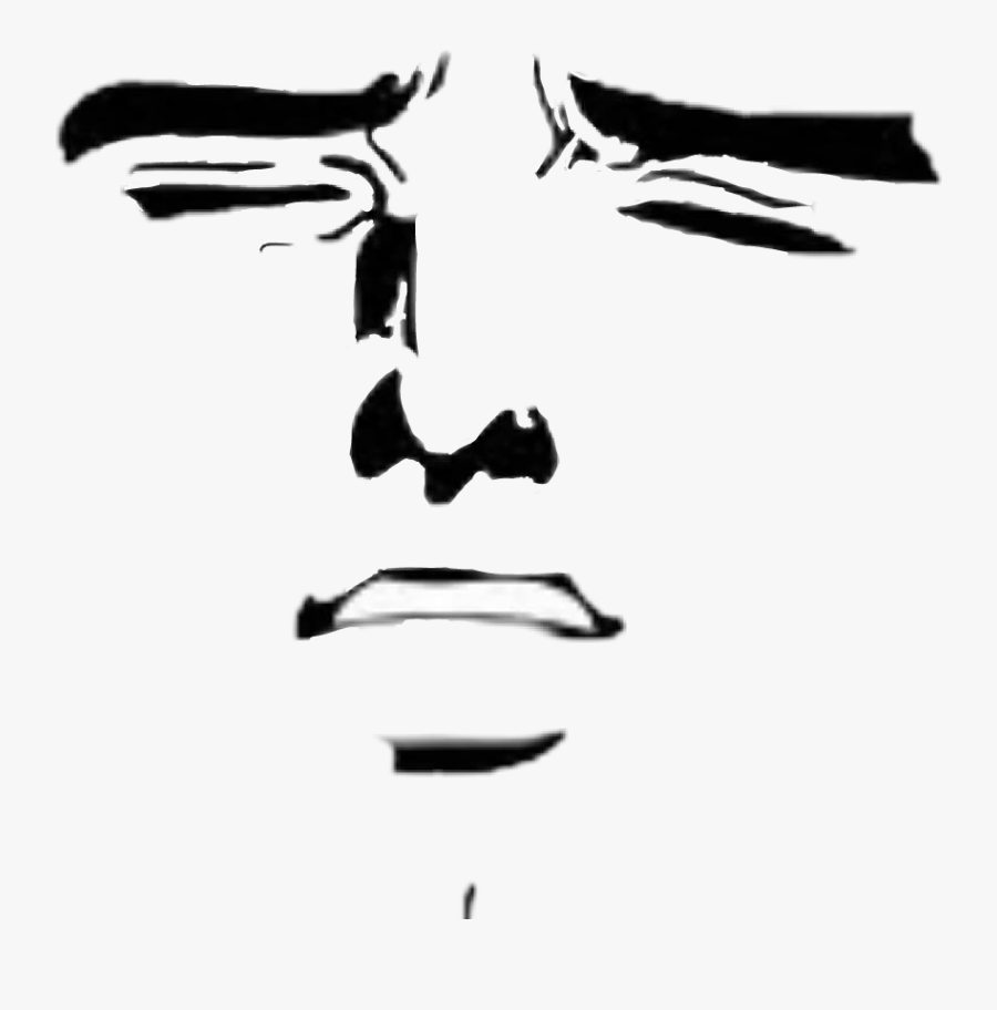 Eyebrow,nose,font,black And White,line,clip - Anime Meme Face Png, Transparent Clipart
