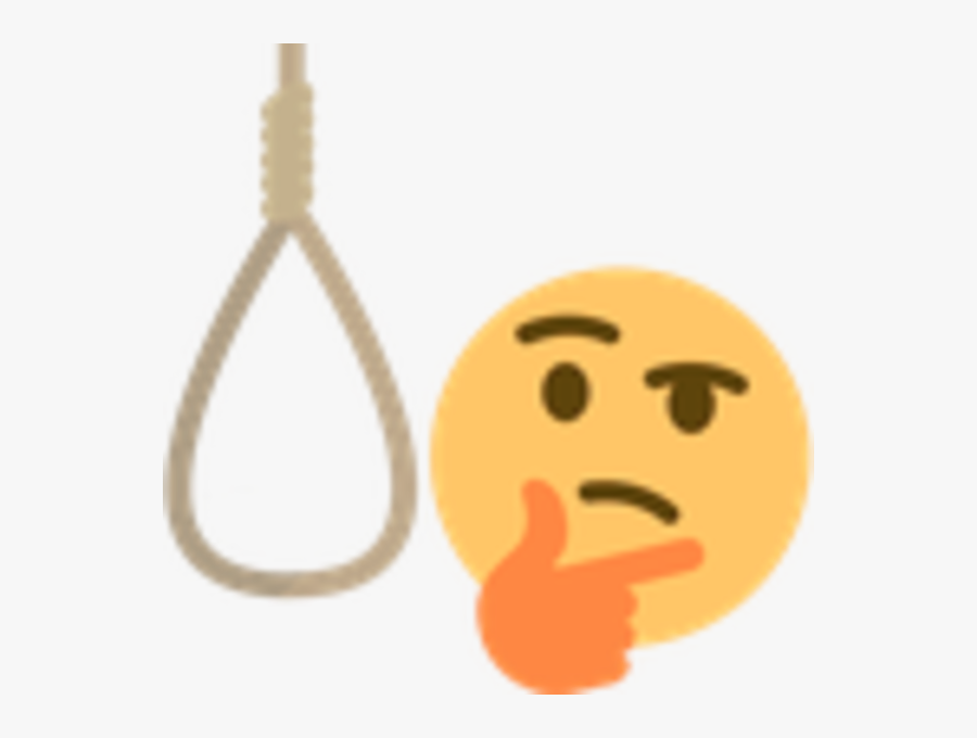 Thinking Emoji Noose, Transparent Clipart