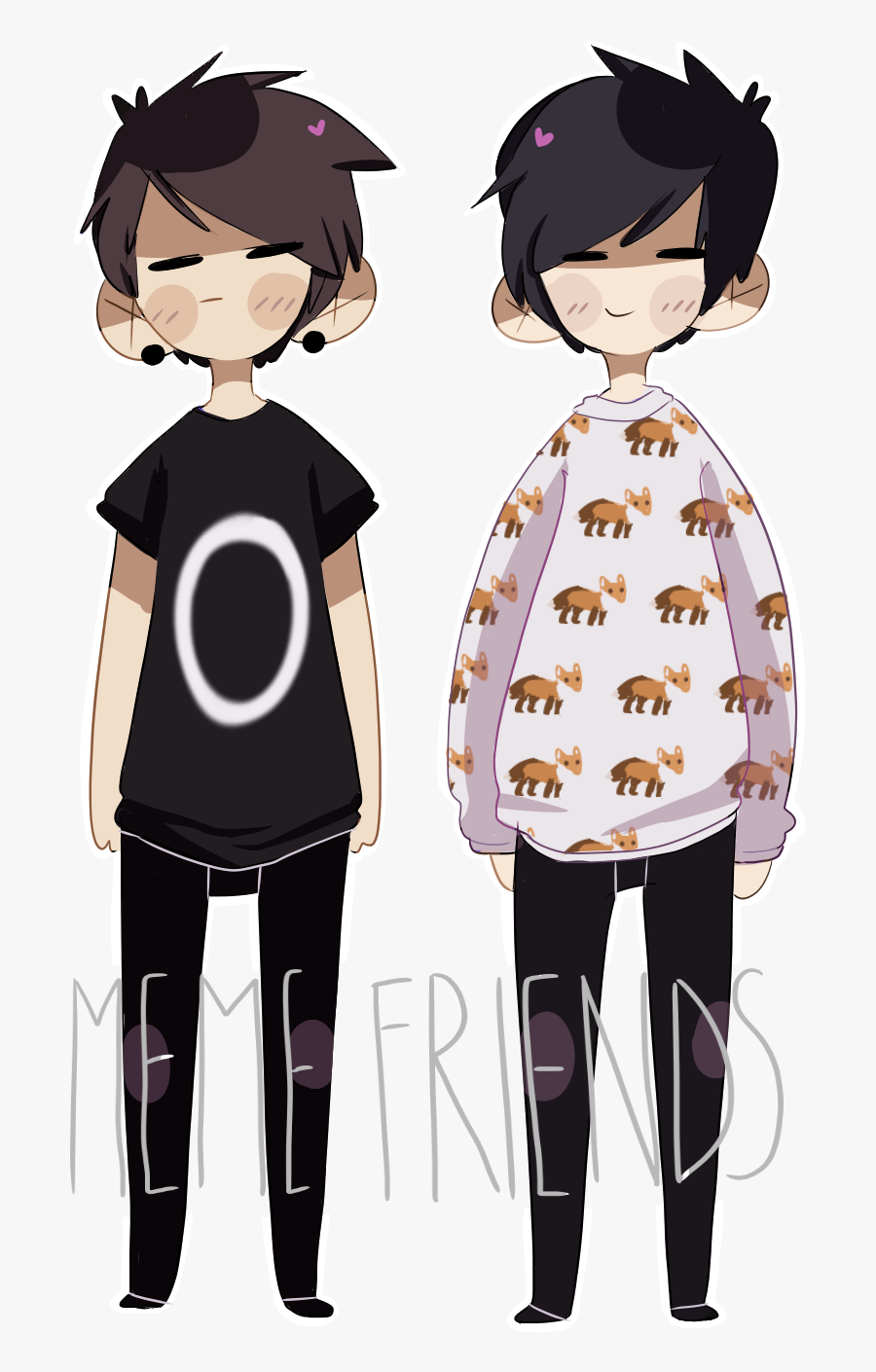 Meme Friends By Sarehkee - Sarehkee, Transparent Clipart