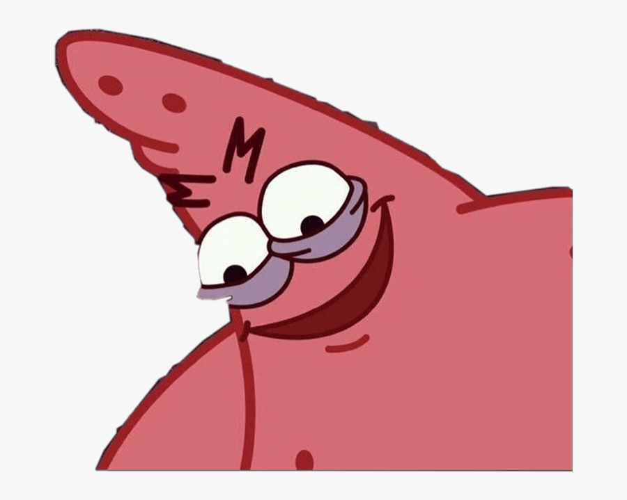 Patrick Star Meme Png - Evil Patrick White Background , Free Transparent Cl...
