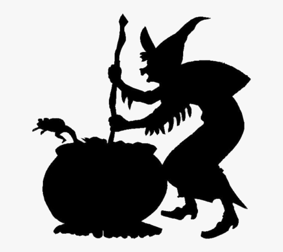 Witch And Cooking Pot - Witch Parking, Transparent Clipart