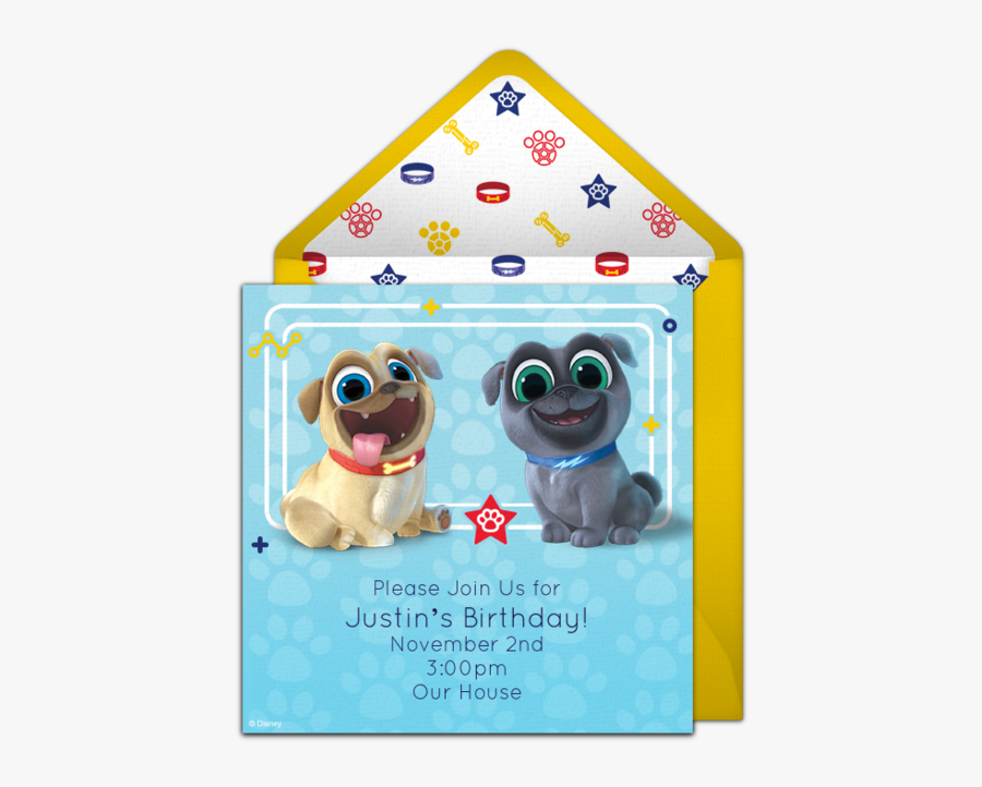 Puppy Dog Pals Birthday Party Invitations , Free Transparent Clipart ...