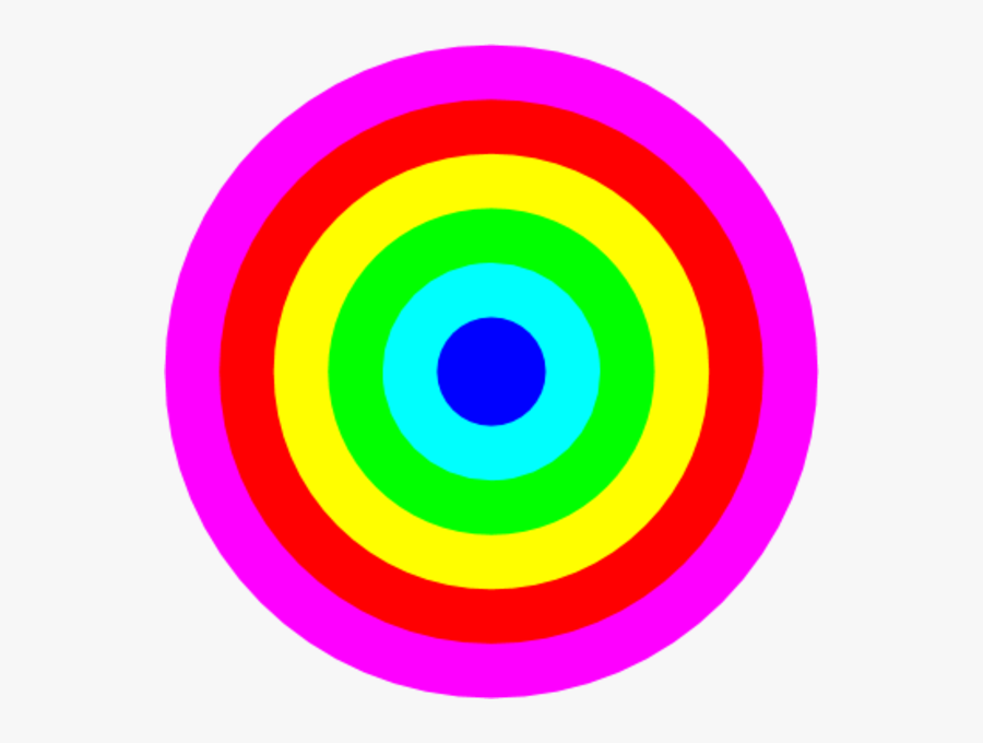 Rainbow Apple Cliparts - Circle, Transparent Clipart