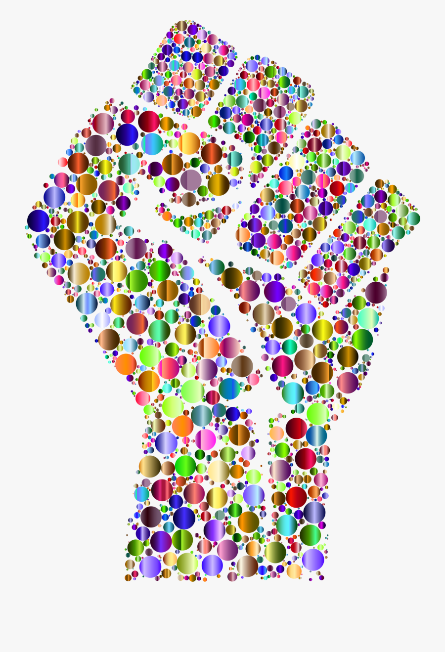 Transparent Fist Clipart Png - Colorful Fist, Transparent Clipart
