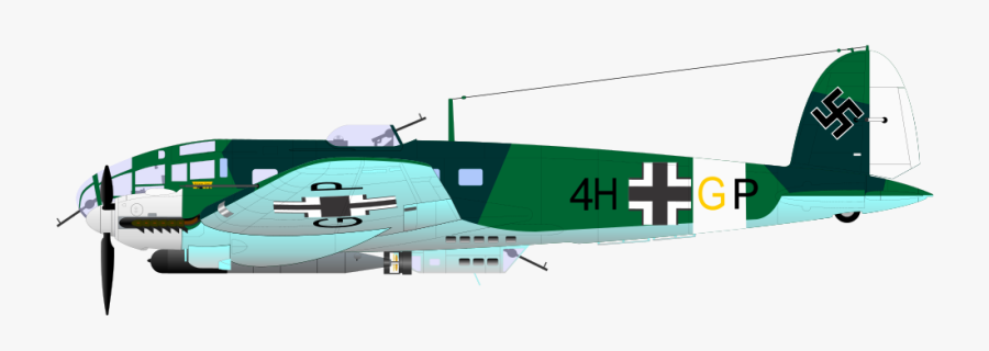 Propeller Driven Aircraft,flap,airliner - He 111 Clipart, Transparent Clipart